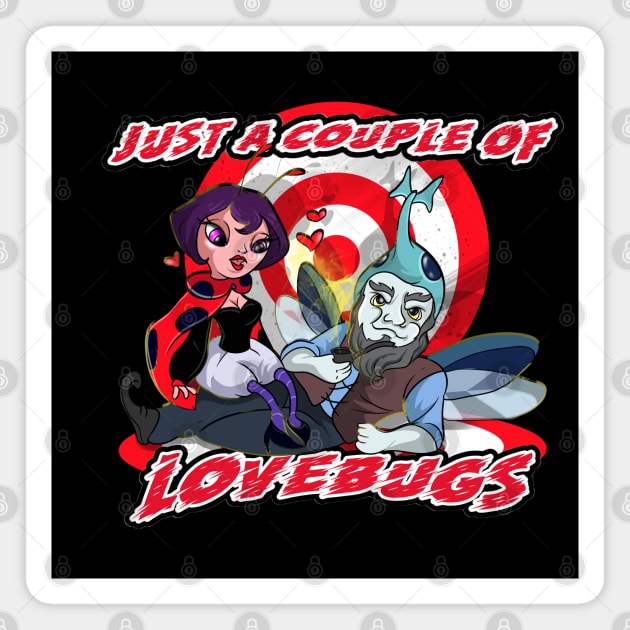 Sassy Gnome Valentine Love Bug Couples Magnet by Trendy Black Sheep